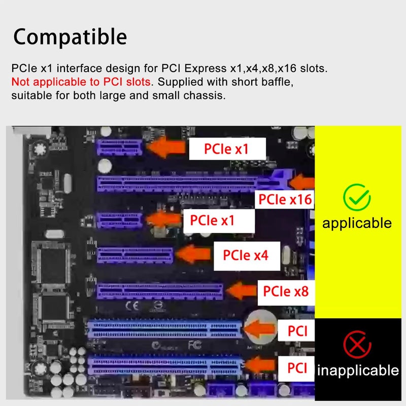 GWFIBER [Upgrade] PCIe Ethernet Card Nic 10/100/1000Mbps Gigabit PCI-Express Network Card (WIN10/11 Driver-Free) RJ45 Network LAN Card Wake On LAN Adapter Internal Computer Desktop PC for Win/Linux/Mac 2 PCS - Image 3